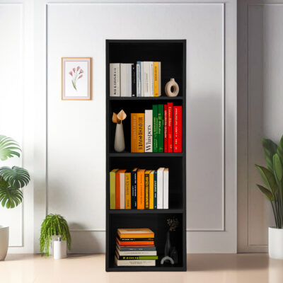 KIK Opera 4ft Open Book Shelf (Finish Color - Wenge, Knock Down)