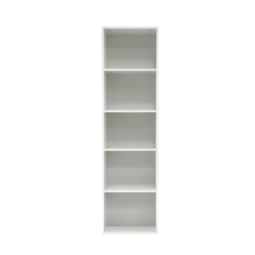 Opera 5ft Open Book Shelf, 5 Shelves, Forsty White - Image 3