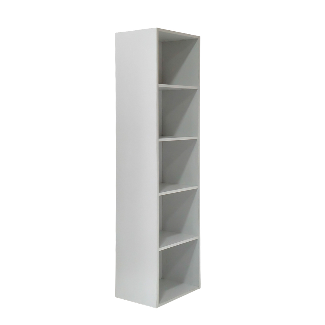 Opera 5ft Open Book Shelf, 5 Shelves, Forsty White - Image 5