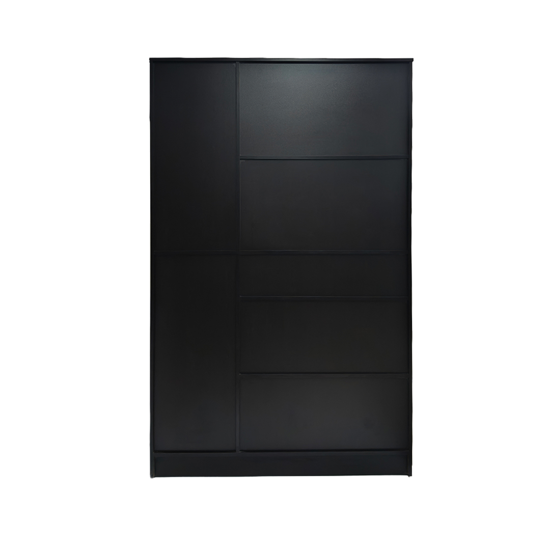 KIK Verna 3 Door Wardrobe with Locker – Wenge Finish - Image 5
