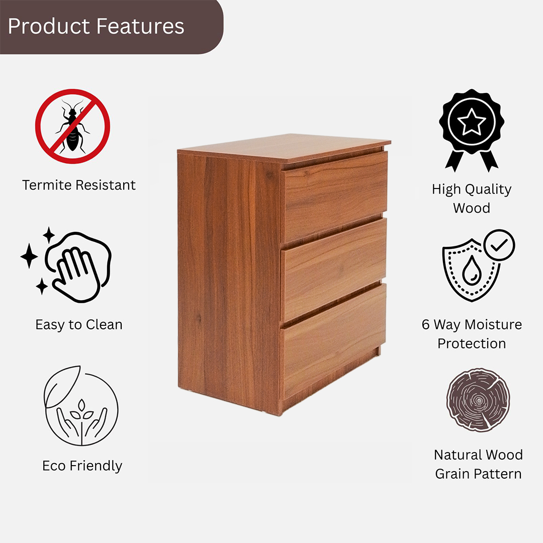 KIK Eden 3 Drawer Cabinet - Image 7